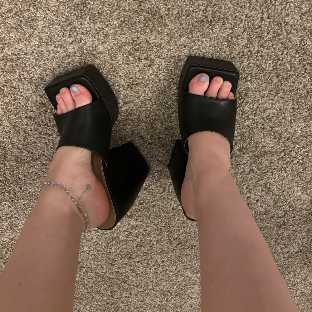 Black EGO platform heels